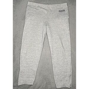 Vintage Reebok Sport Grey Sweatpants Mens Large 1/4 Bottom Zip Loose Fit Active